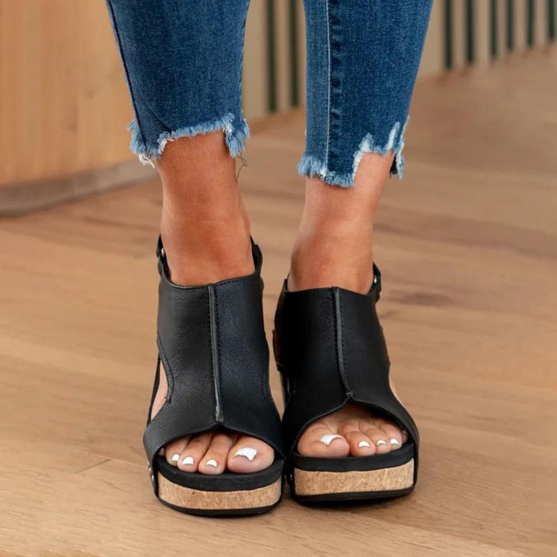 Nokmo | Women's Orthopedic Wedge Sandals with Cork Sole