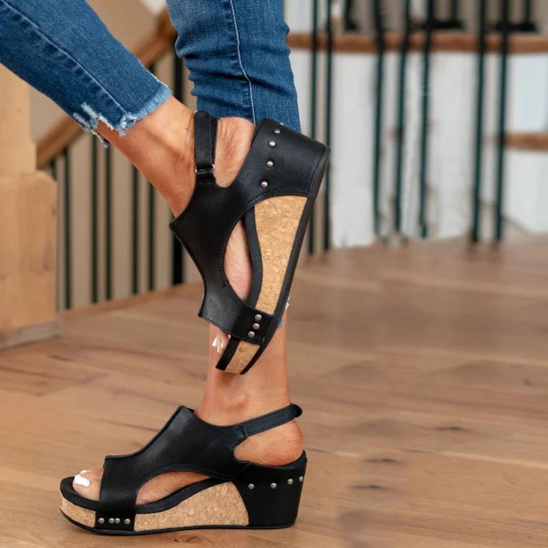 Nokmo | Women's Orthopedic Wedge Sandals with Cork Sole