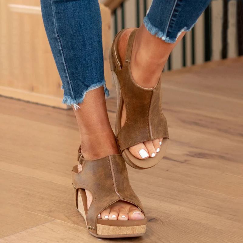Nokmo | Women's Orthopedic Wedge Sandals with Open Toe