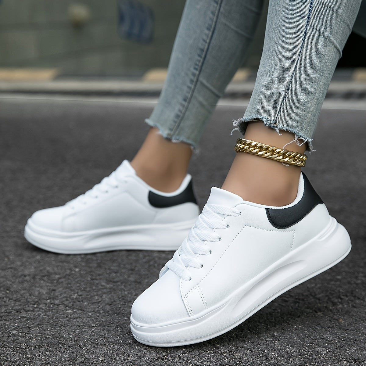 Nokmo | Women's Platform Sneakers - Classic Lace-Up