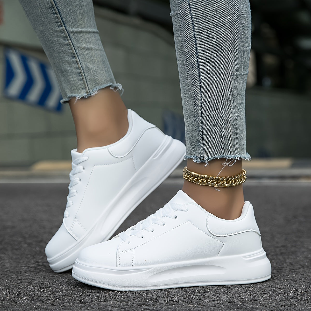 Nokmo | Women's Platform Sneakers - Classic Lace-Up