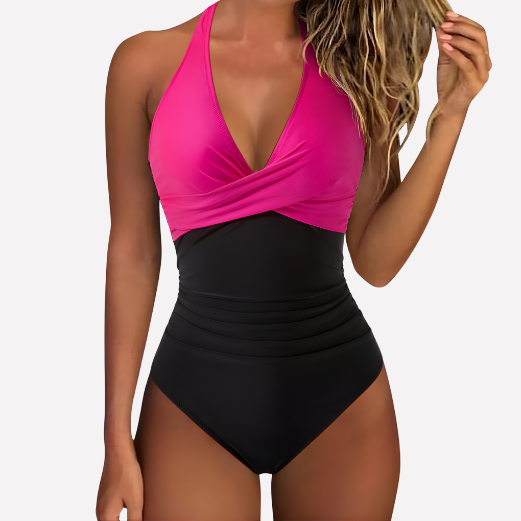 Nokmo | Women's Plunge Neck Twist Swimsuit