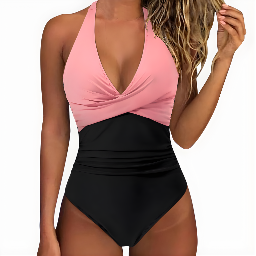 Nokmo | Women's Plunge Neck Twist Swimsuit