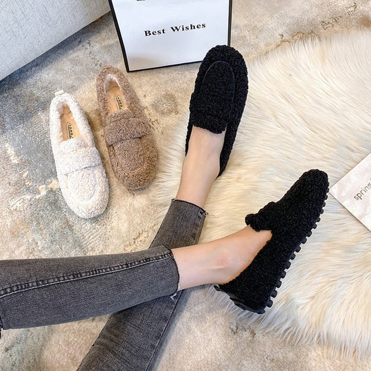 Nokmo | Women's Plush Loafer Slippers