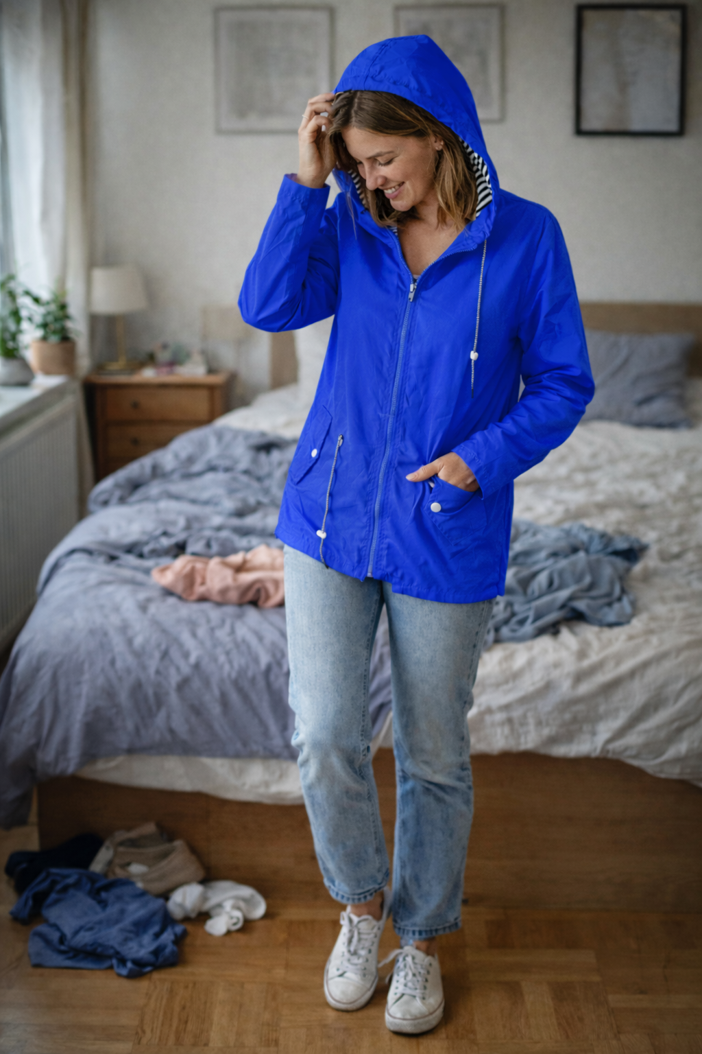 Nokmo Women's Rain Jacket Lightweight with Hood
