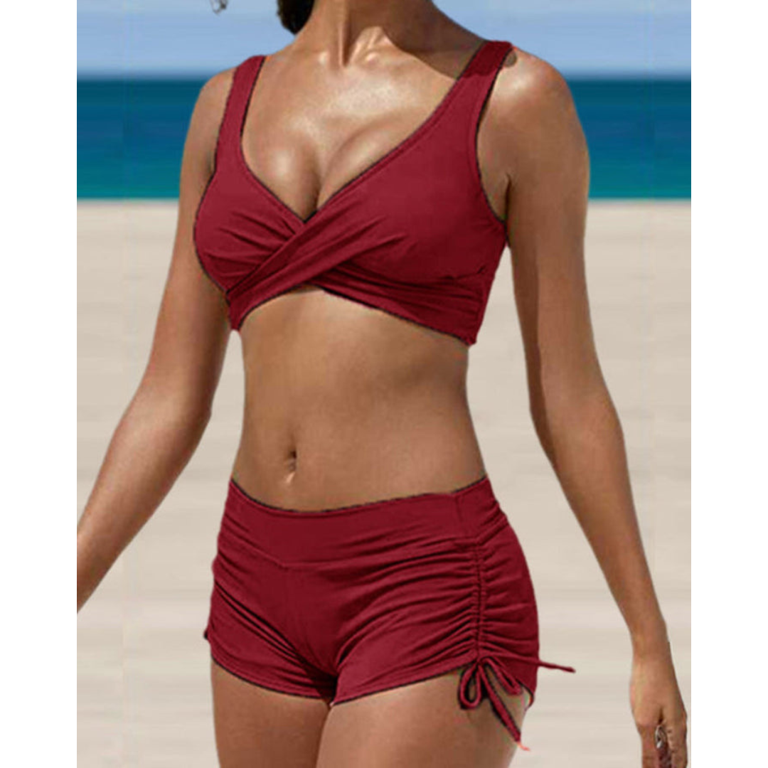 Nokmo | Women's Ruched Side Bikini Set