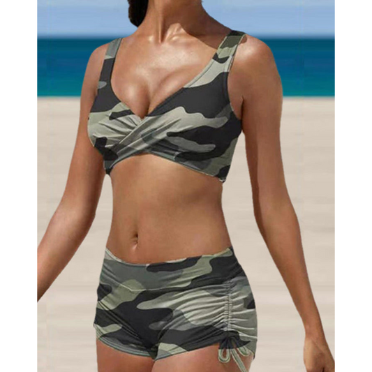 Nokmo | Women's Ruched Side Bikini Set