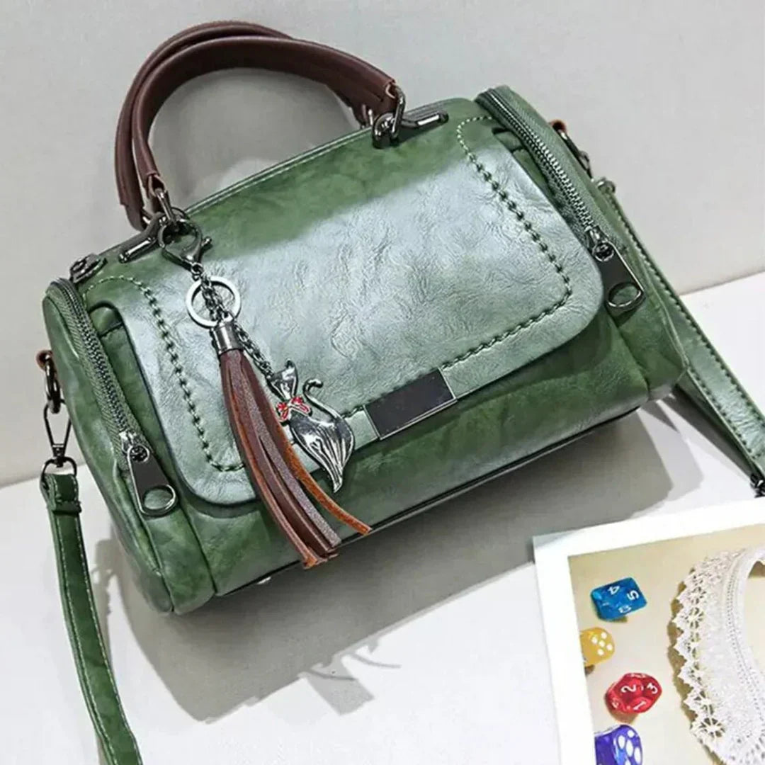 Nokmo | Women's Satchel Bag with Tassel Charm
