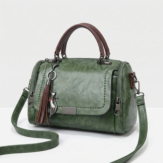Nokmo | Women's Satchel Bag with Tassel Charm