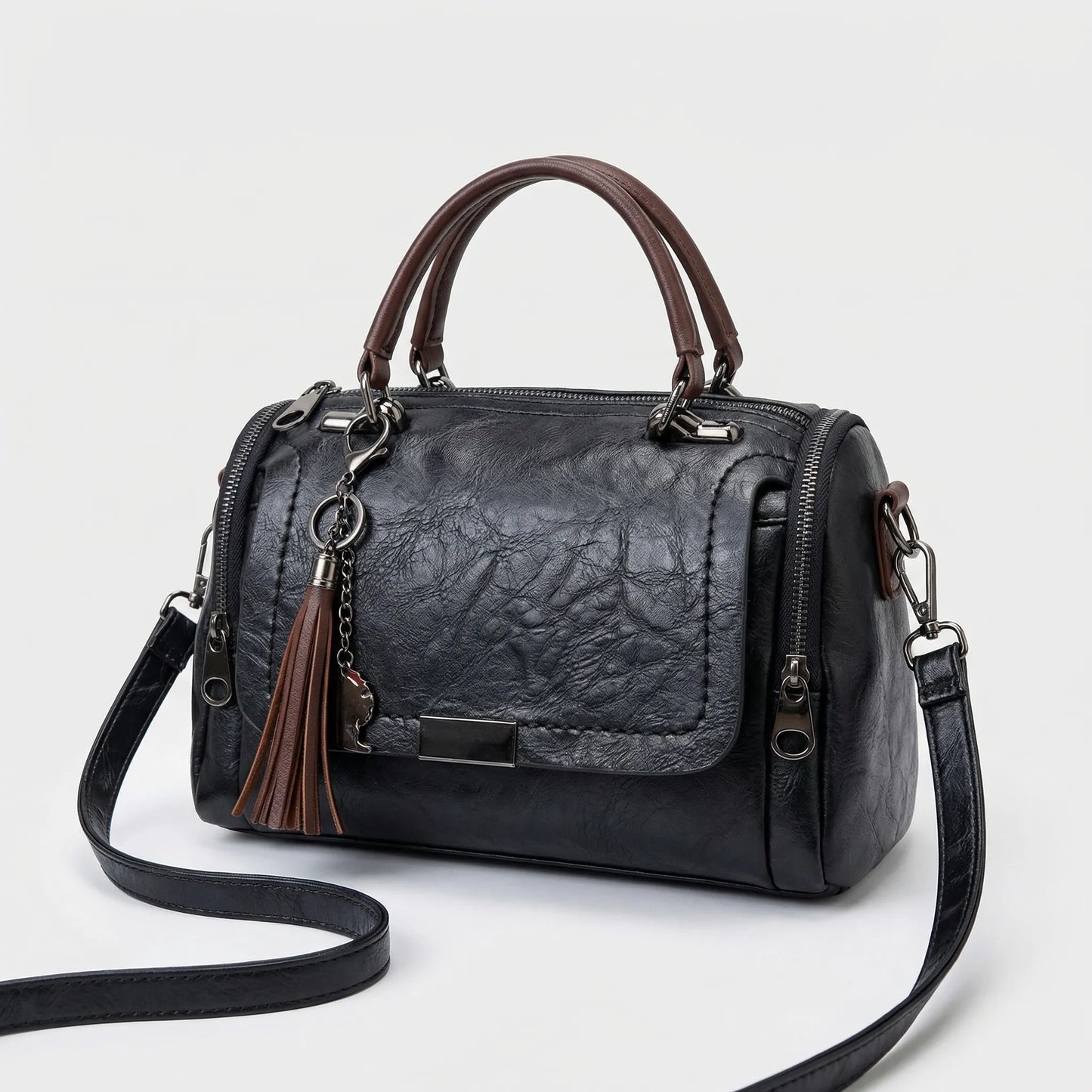 Nokmo | Women's Satchel Bag with Tassel Charm