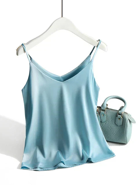 Nokmo | Women's Satin Camisole with Spaghetti Straps