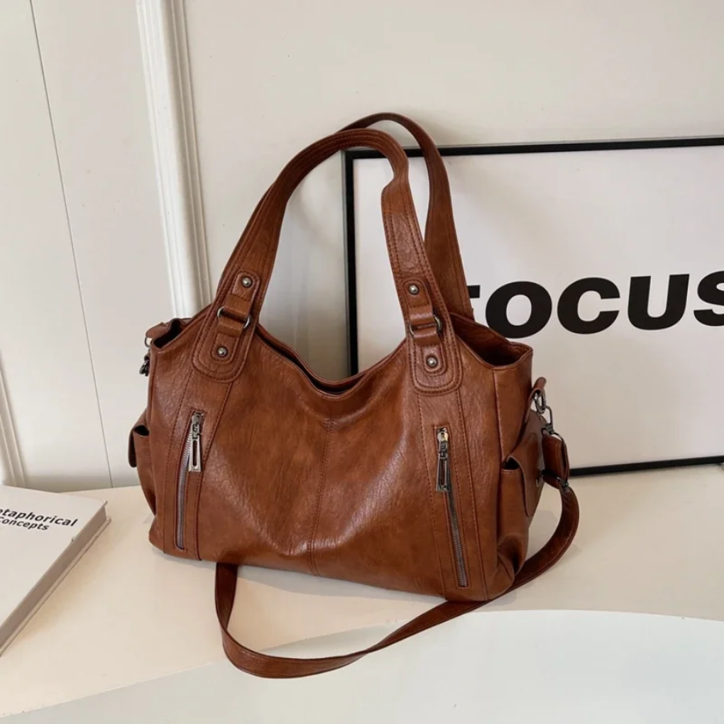 Nokmo | Women's Shoulder Bag with Zippers
