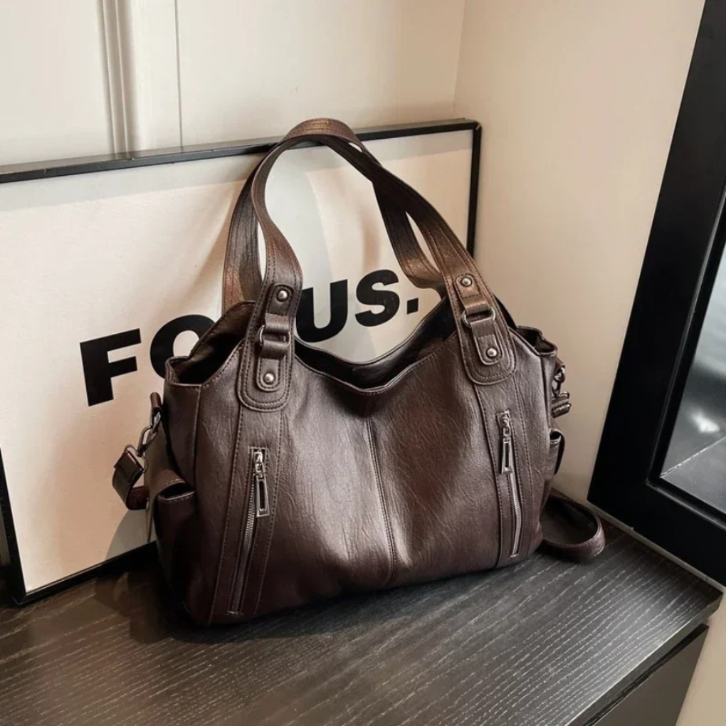 Nokmo | Women's Shoulder Bag with Zippers