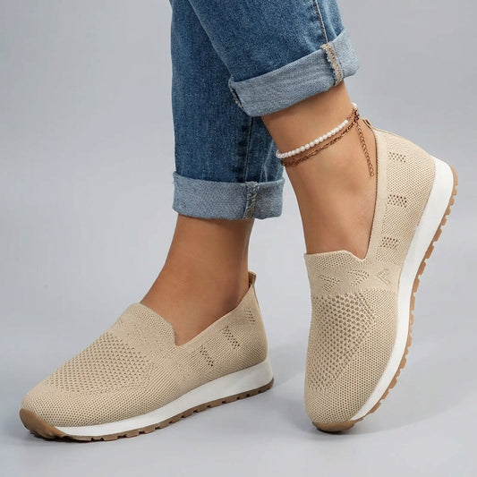 Nokmo | Women's Slip-On Loafers with Knit Upper