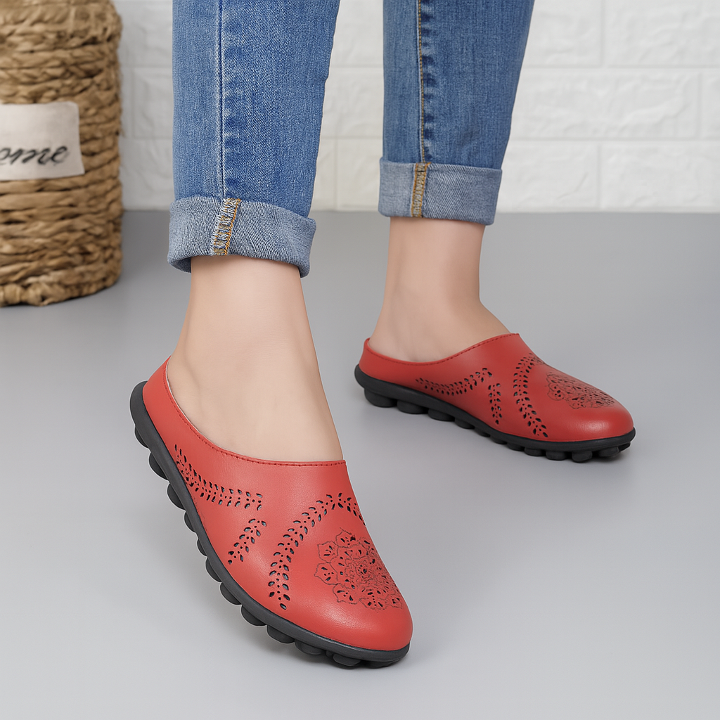 Nokmo | Women's Slip-On Mules with Cut-Out Detail