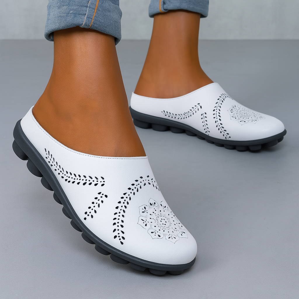 Nokmo | Women's Slip-On Mules with Cut-Out Detail