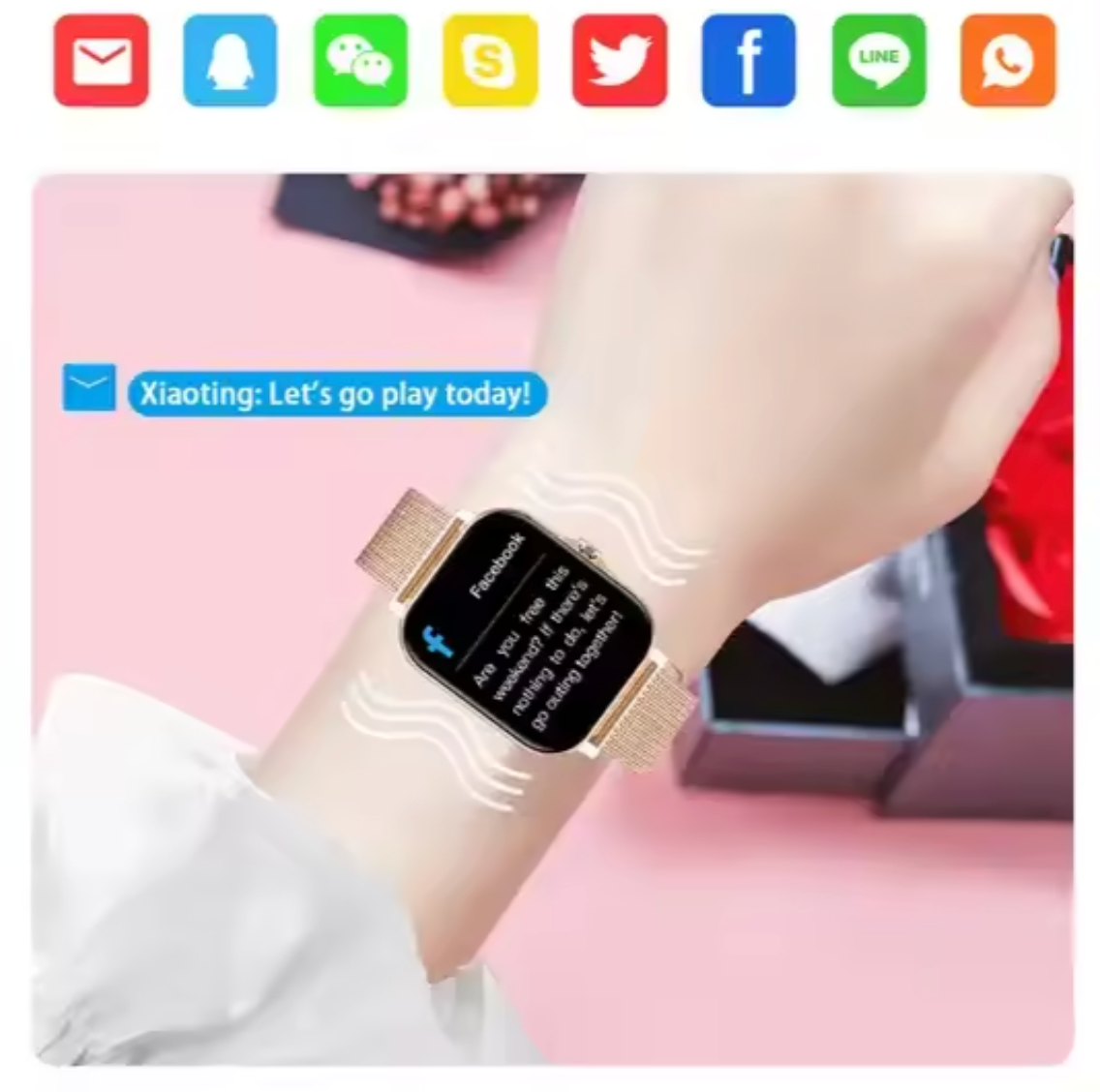 Nokmo | Women's Smartwatch with Mesh Band