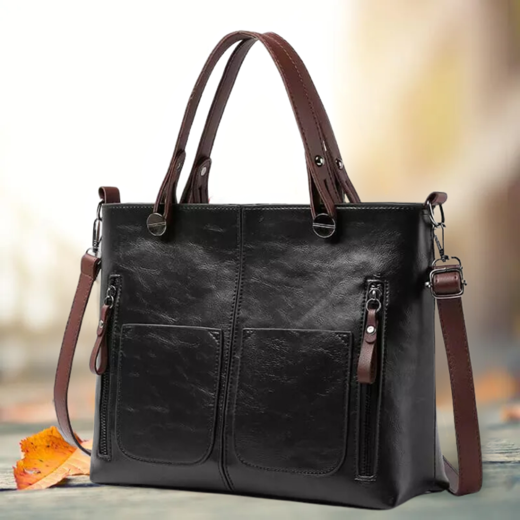 Nokmo | Women's Structured Shoulder Bag with Zip Pockets