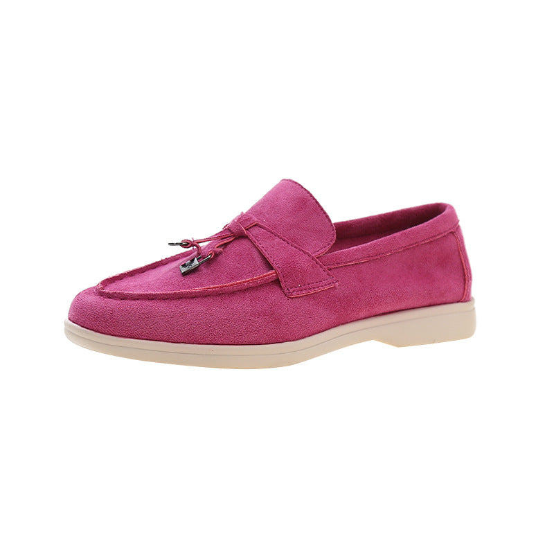 Nokmo | Women's Suede Loafers with Tassel Detail