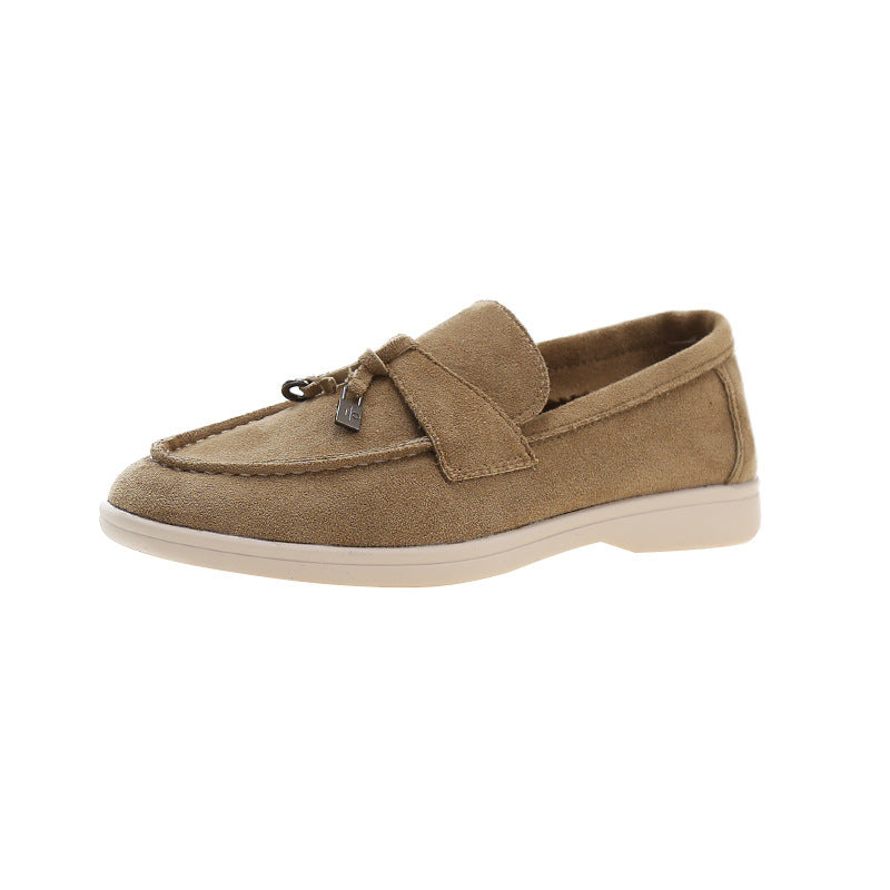 Nokmo | Women's Suede Loafers with Tassel Detail