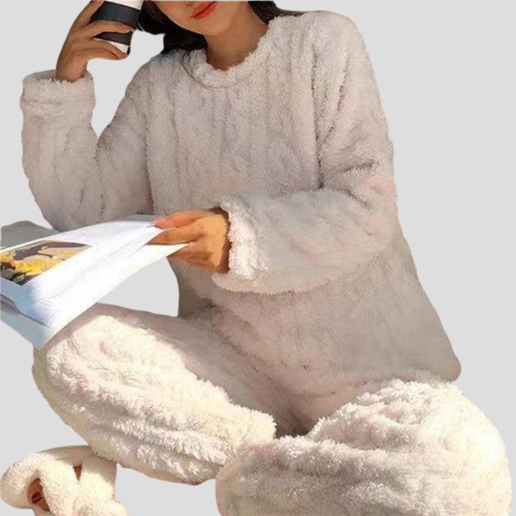 Nokmo | Women's Textured Fleece Pajama Set