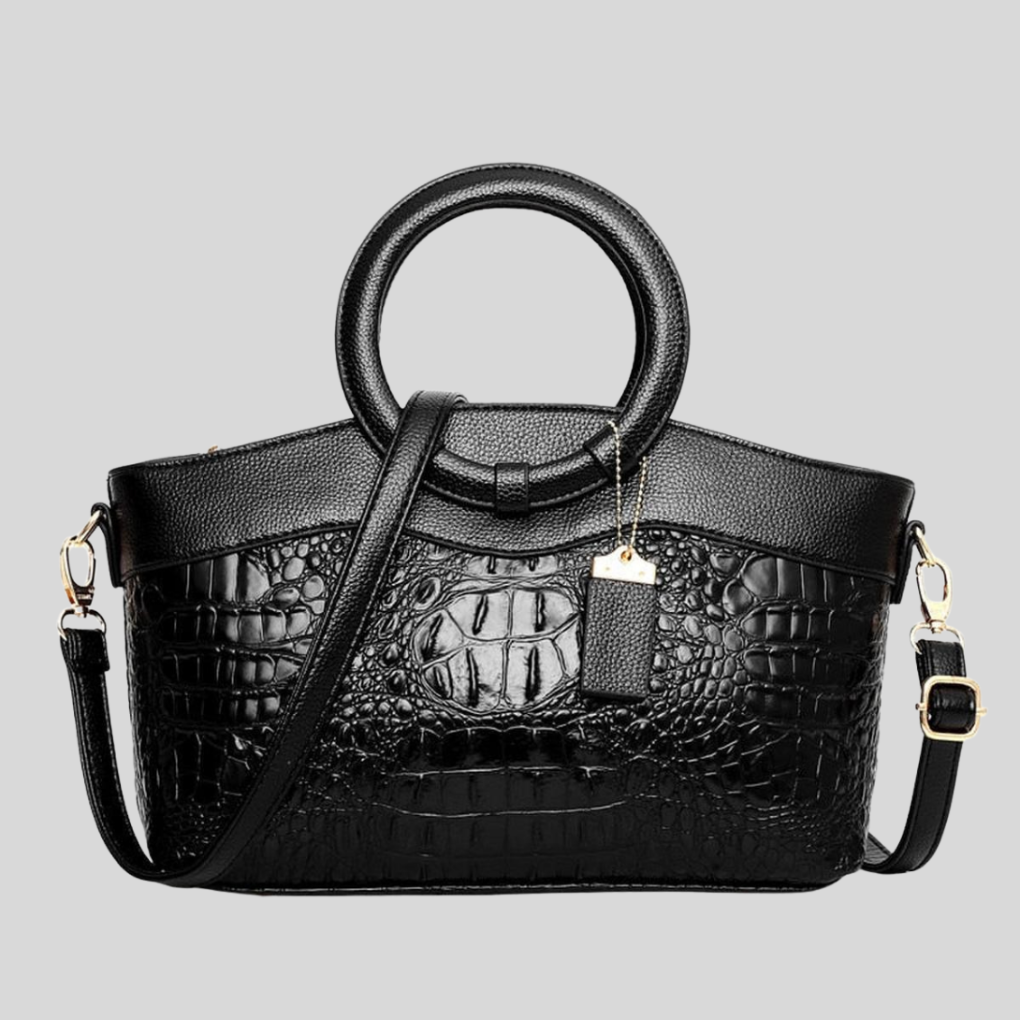 Nokmo | Women's Top Handle Handbag with Croc Embossing