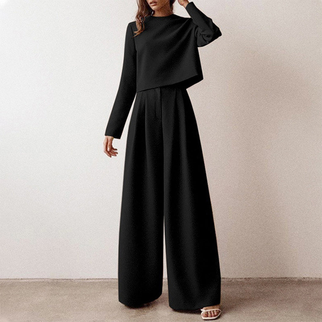 Nokmo | Women's Two-Piece Palazzo Set Long Sleeve