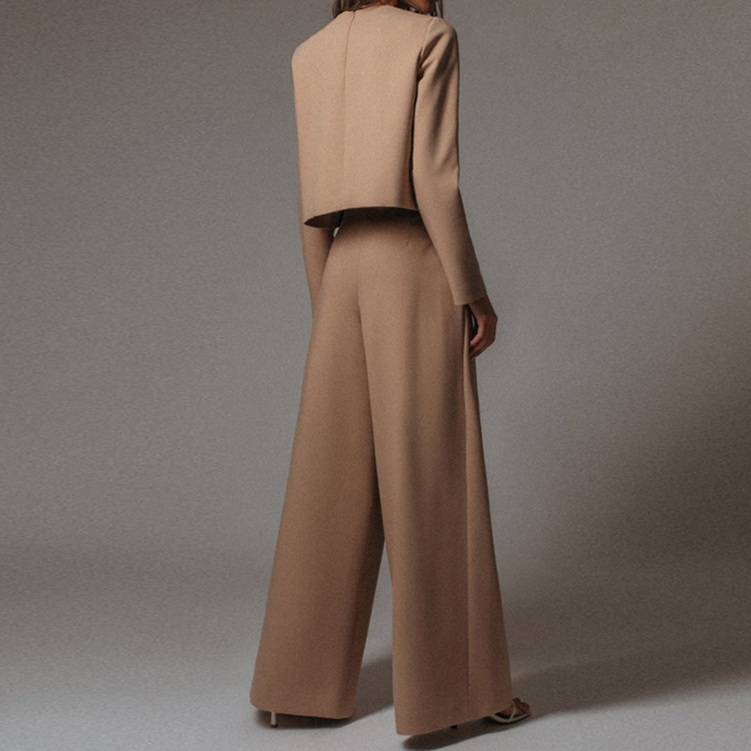 Nokmo | Women's Two-Piece Palazzo Set Long Sleeve