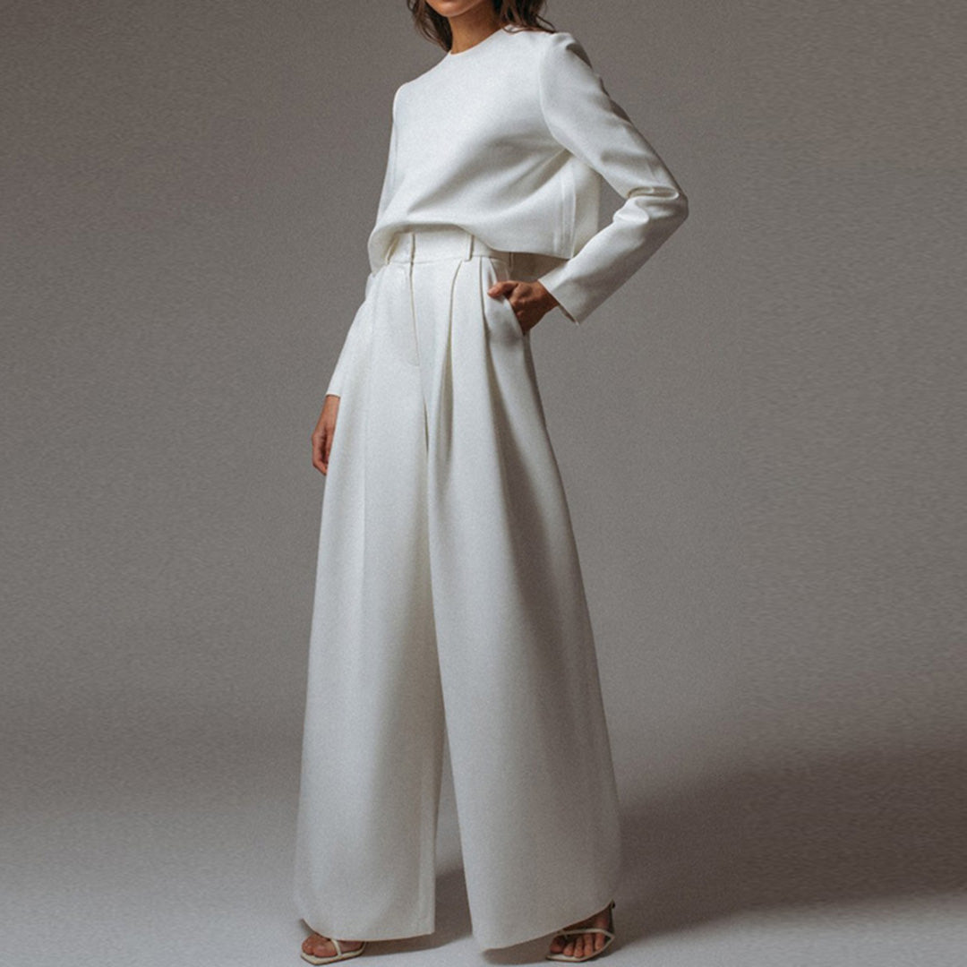 Nokmo | Women's Two-Piece Palazzo Set Long Sleeve