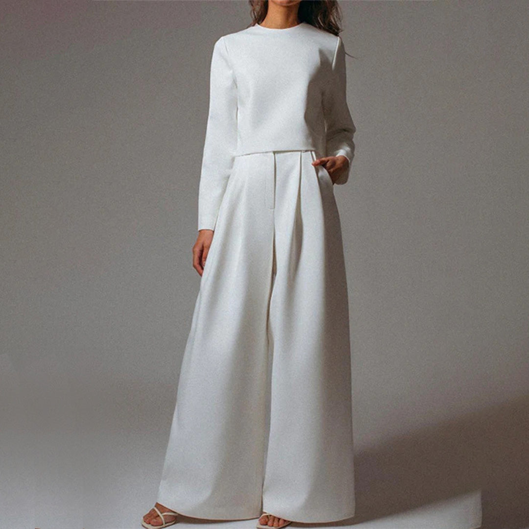 Nokmo | Women's Two-Piece Palazzo Set Long Sleeve