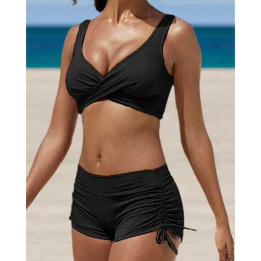 Nokmo | Women's Two-Piece Ruched Bikini Set