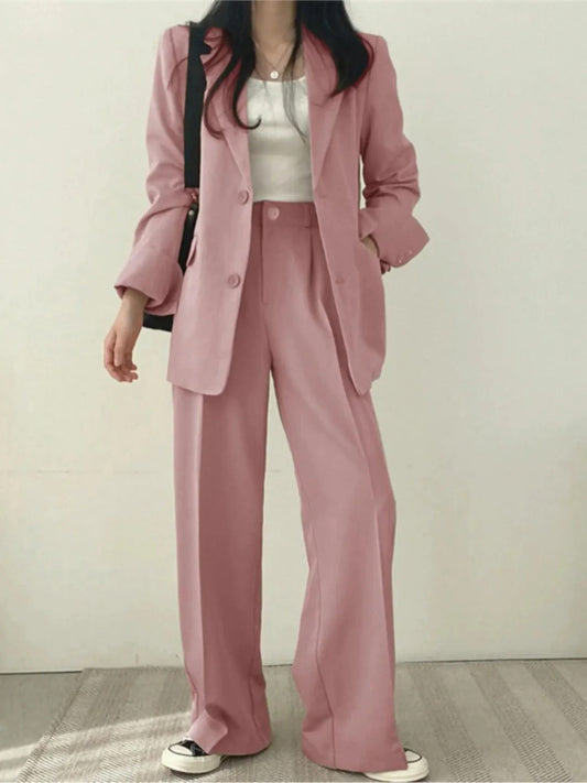 Nokmo | Women's Two-Piece Suit Wide-Leg Pants