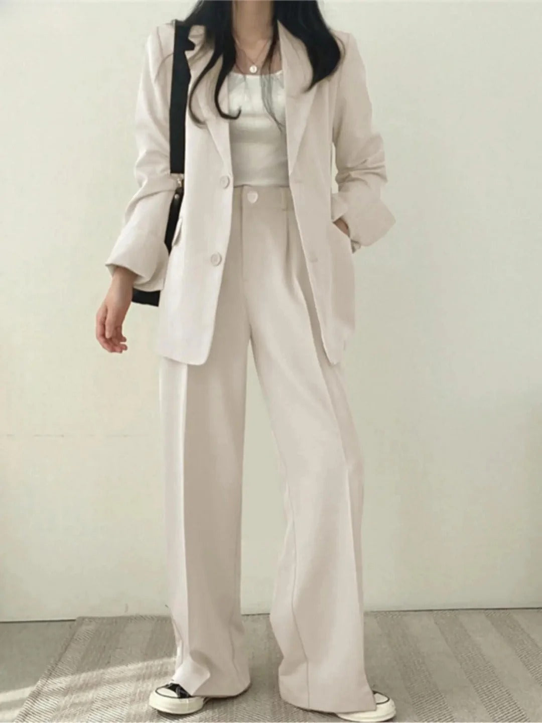 Nokmo | Women's Two-Piece Suit Wide-Leg Pants