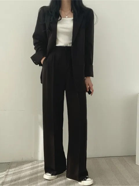 Nokmo | Women's Two-Piece Suit Wide-Leg Pants