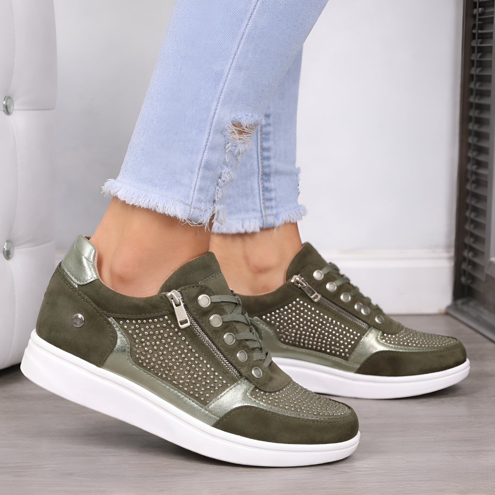 Nokmo | Women's Wedge Sneakers with Side Zipper