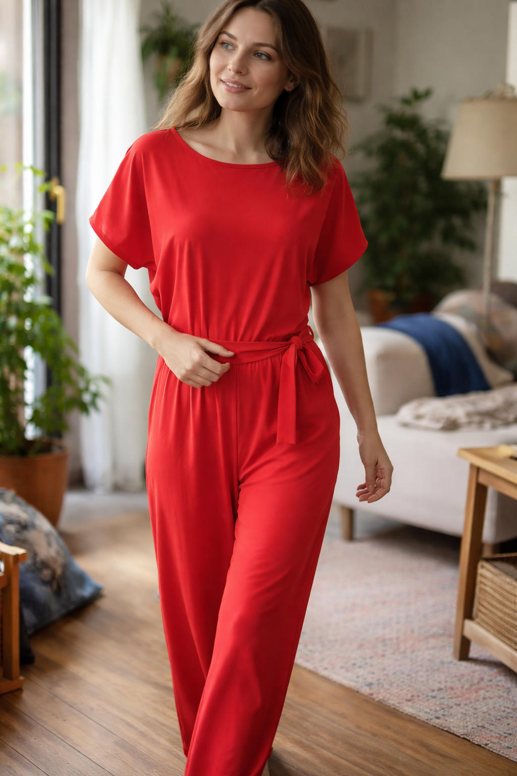 Nokmo | Women's Wide Cut Jumpsuit with Belt