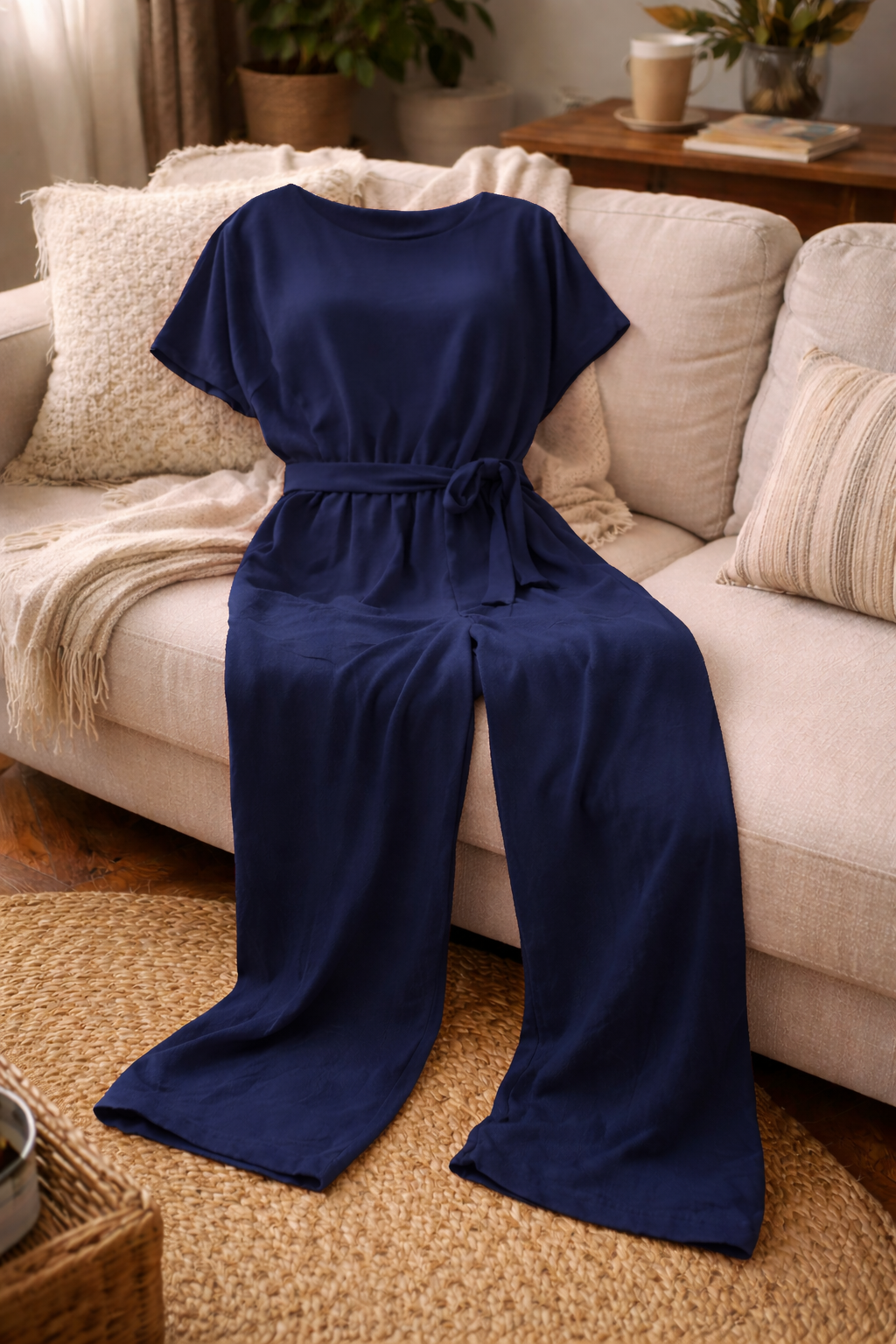 Nokmo | Women's Wide Cut Jumpsuit with Belt