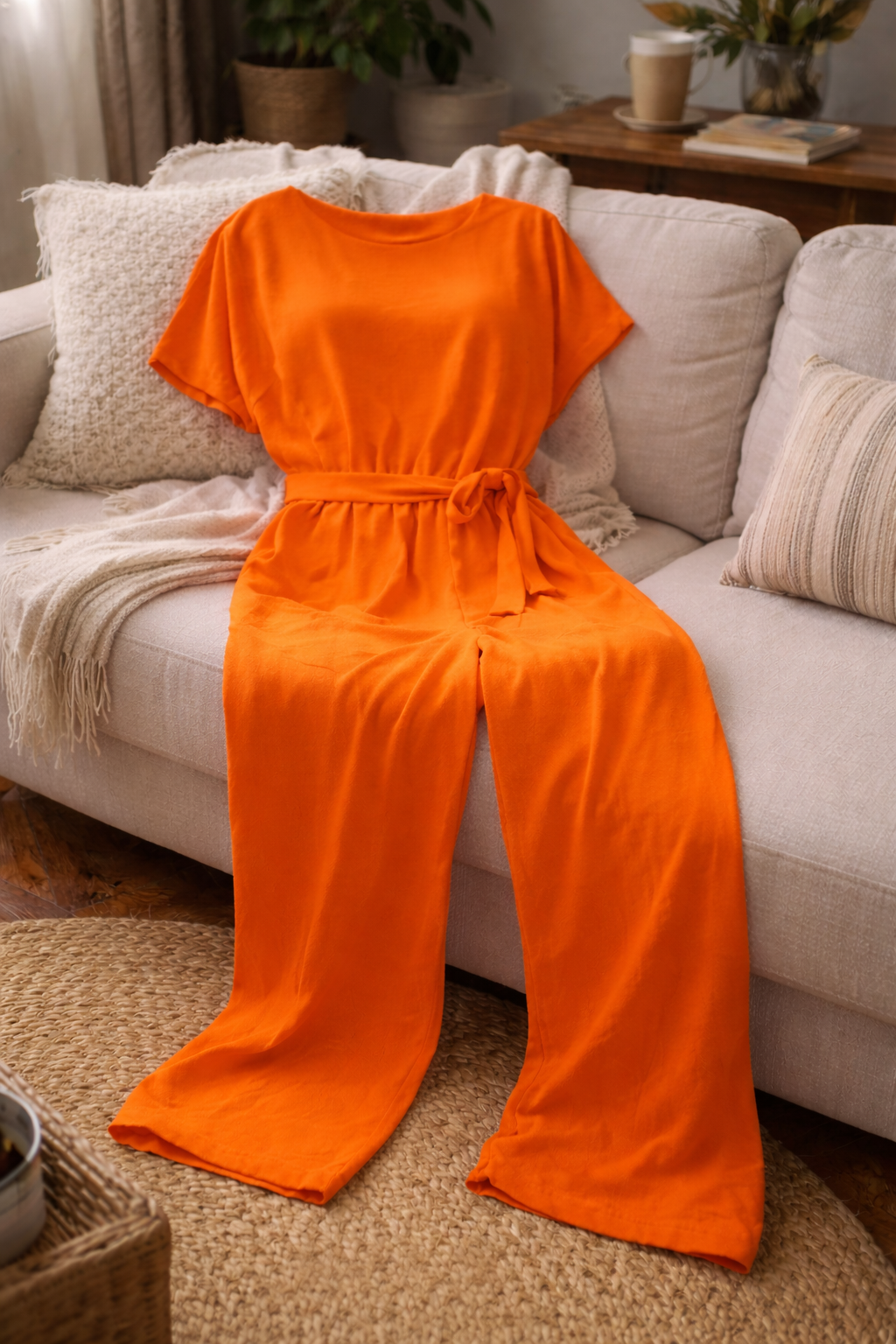 Nokmo | Women's Wide Cut Jumpsuit with Belt