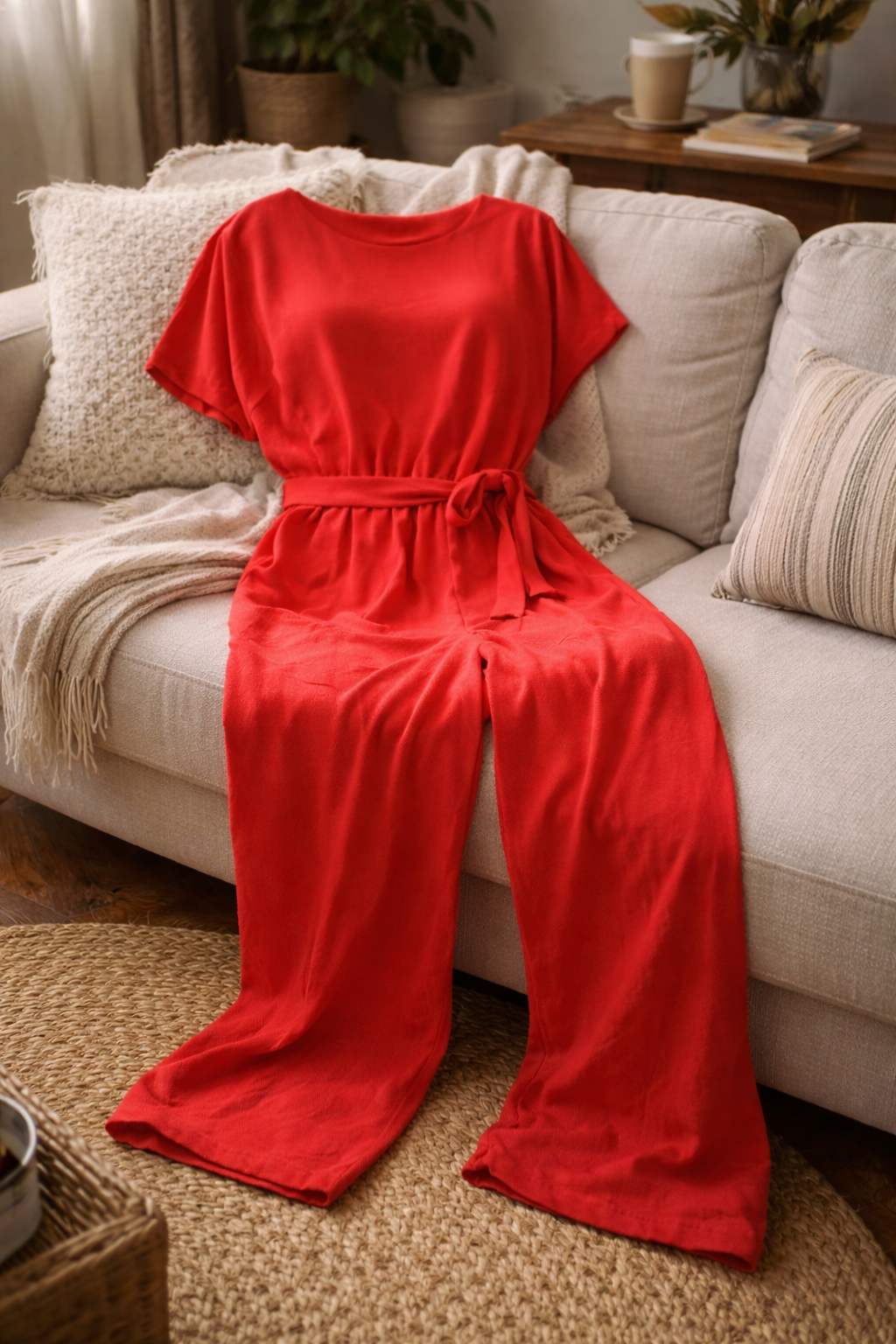 Nokmo | Women's Wide Cut Jumpsuit with Belt