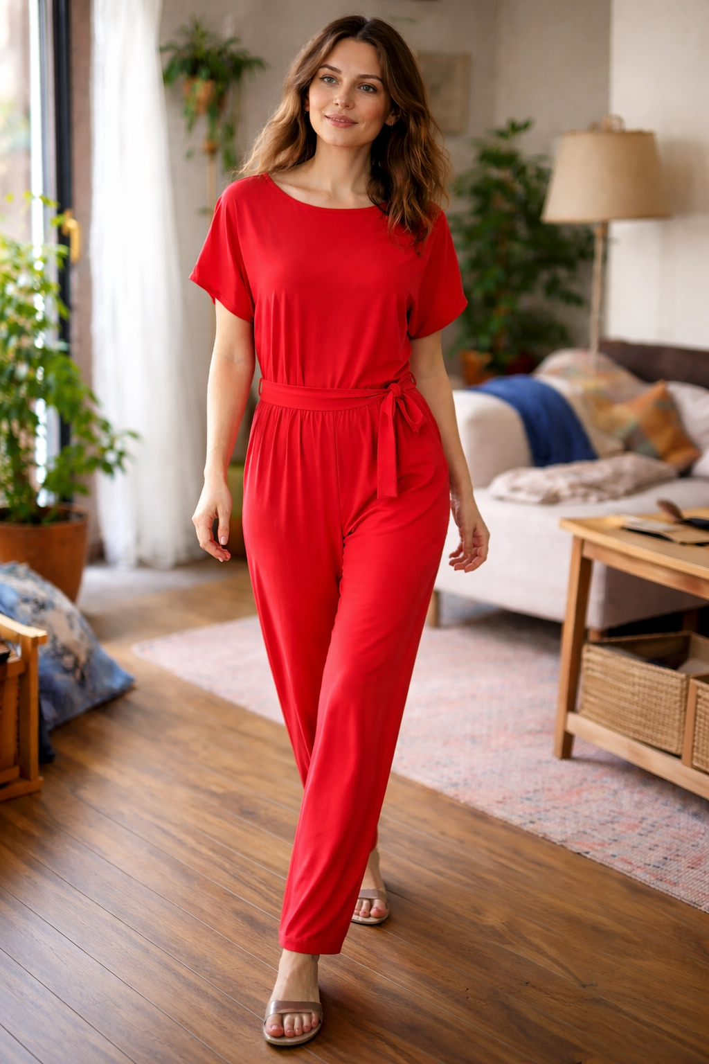 Nokmo | Women's Wide Cut Jumpsuit with Belt