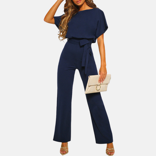 Nokmo | Women's Wide-Leg Belted Jumpsuit