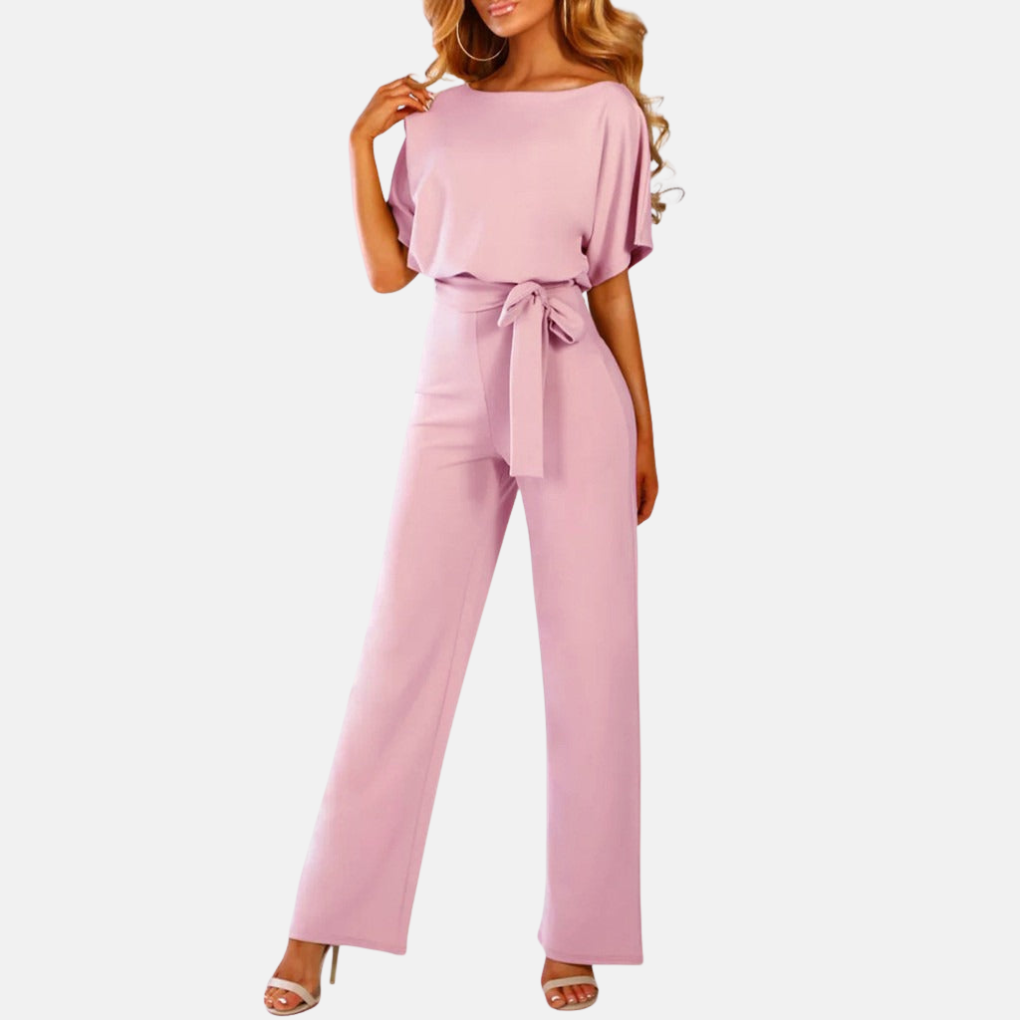 Nokmo | Women's Wide-Leg Belted Jumpsuit