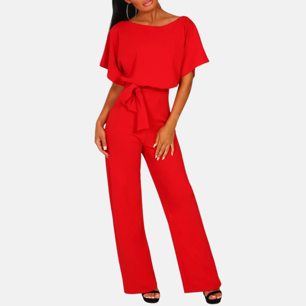 Nokmo | Women's Wide-Leg Belted Jumpsuit