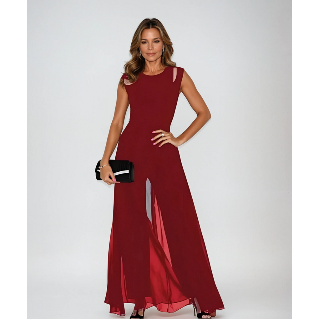 Nokmo | Women's Wide Leg Jumpsuit with Overlay