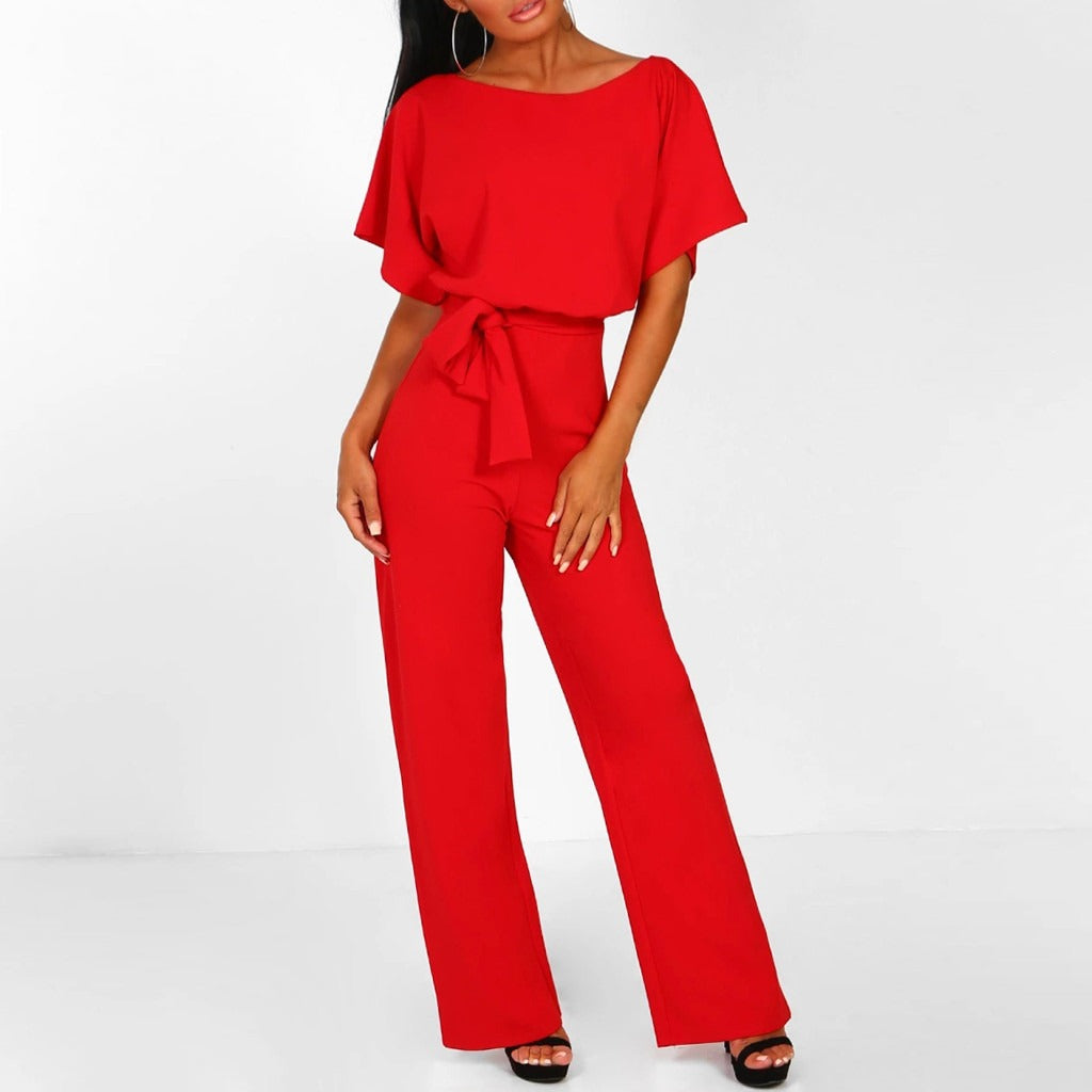 Nokmo | Women's Wide-Leg Jumpsuit with Tie Waist