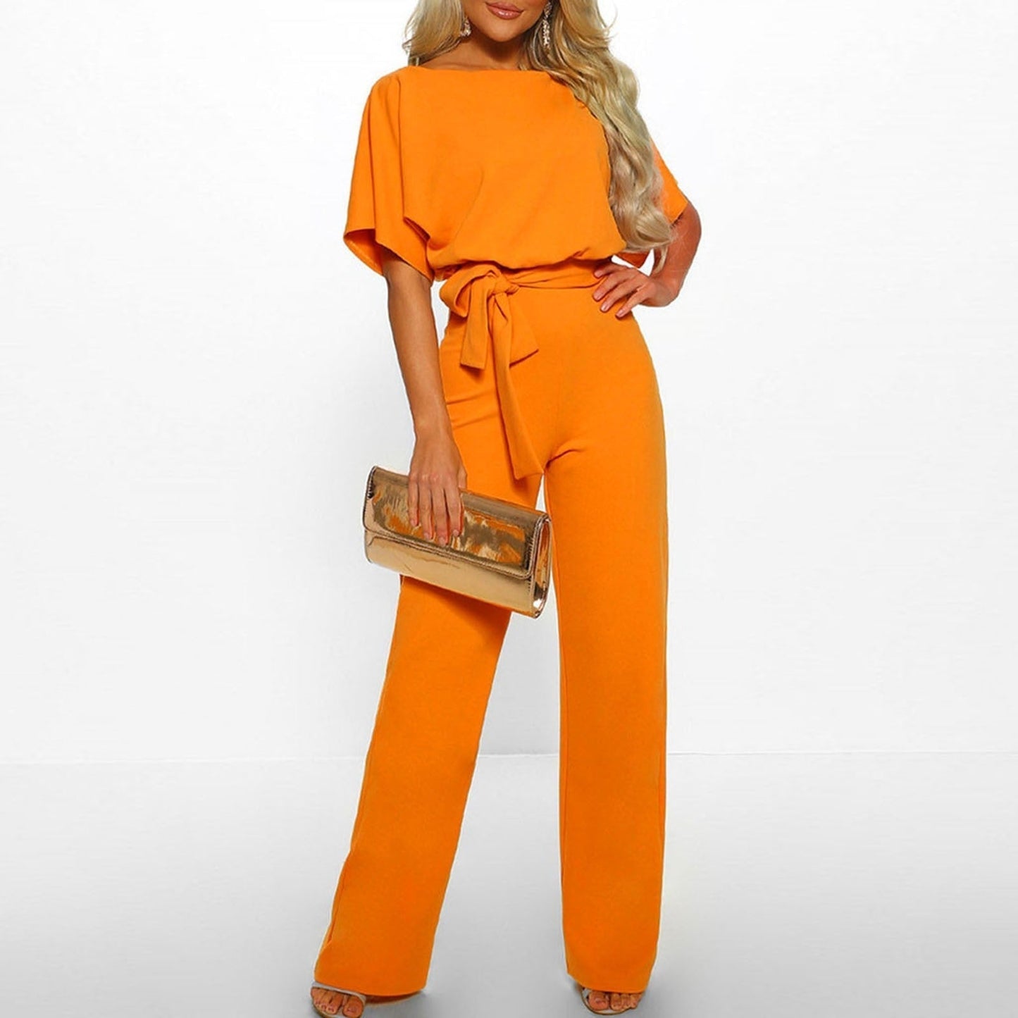 Nokmo | Women's Wide-Leg Jumpsuit with Tie Waist