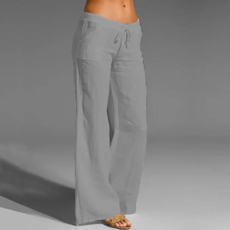 Nokmo | Women's Wide-Leg Trousers with Drawstring Waist
