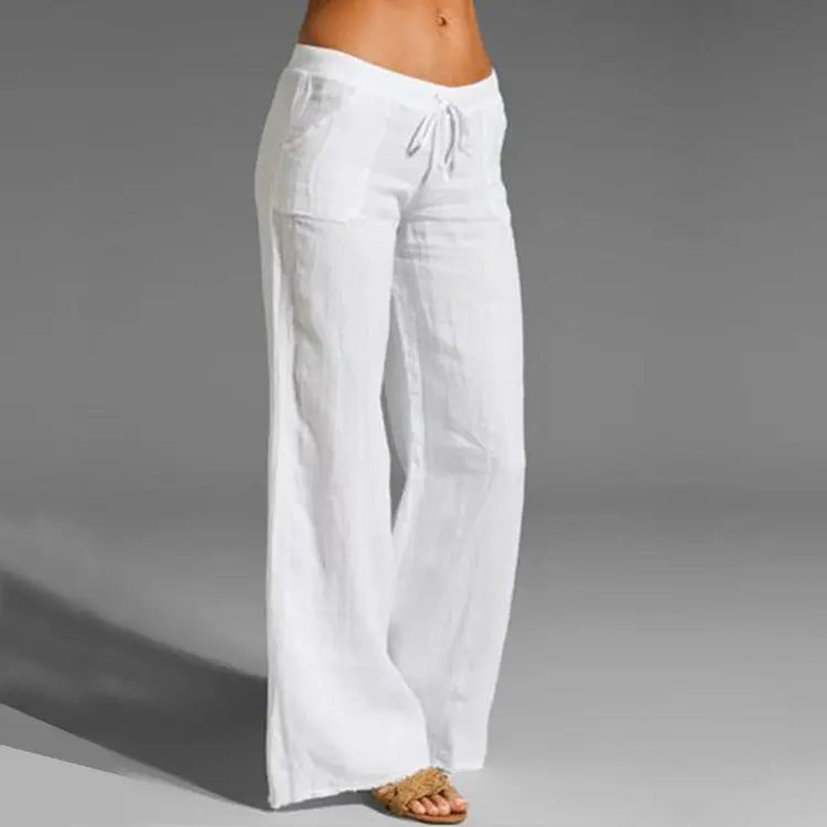 Nokmo | Women's Wide-Leg Trousers with Drawstring Waist