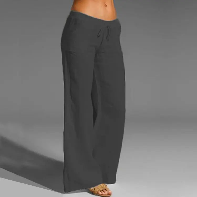 Nokmo | Women's Wide-Leg Trousers with Drawstring Waist