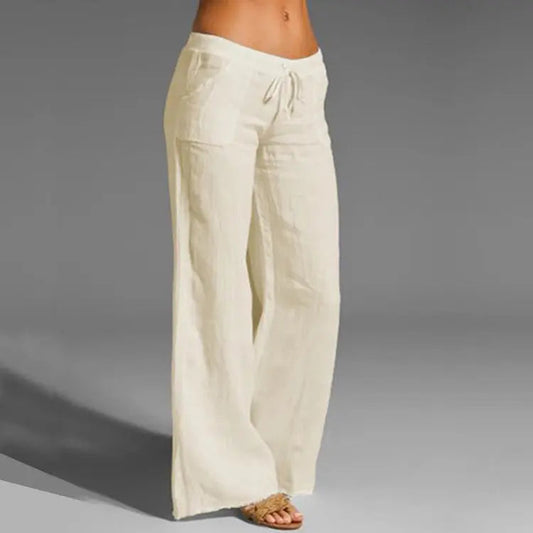 Nokmo | Women's Wide-Leg Trousers with Drawstring Waist